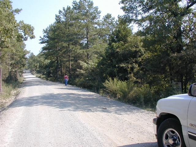 county road in front of property